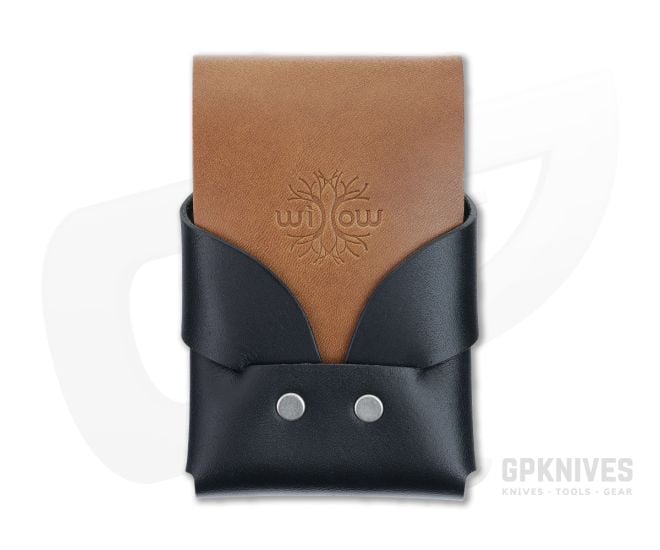 Willow Craft Goods Slim Swaddle Leather Wallet Black And Bourbon Colorway WCG-01 - WCG-01