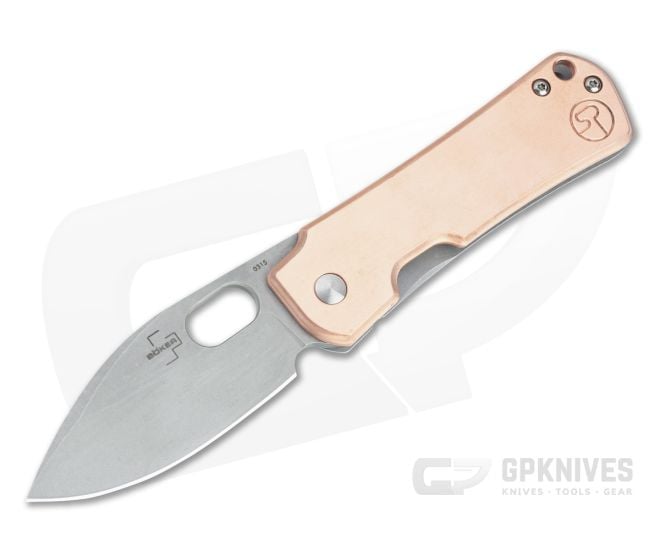 Boker Plus Gust Copper Acid Stonewashed D2 Stainless Steel Frame Lock Folder 01BO146 - BO-01BO146