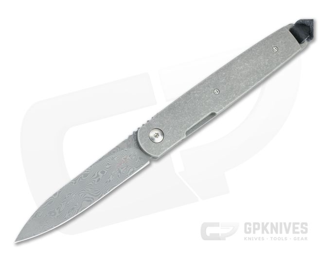 Boker Plus LRF Damascus Stonewashed Titanium Liner Lock Top Flipper 01BO174DAM - BO-01BO174DAM