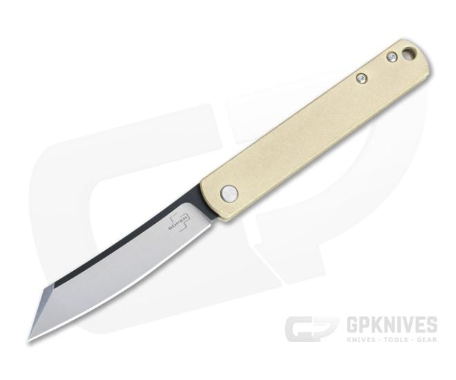 Boker Plus Zenshin 42 Two-Tone 440C Brass Slip Joint Folding Knife