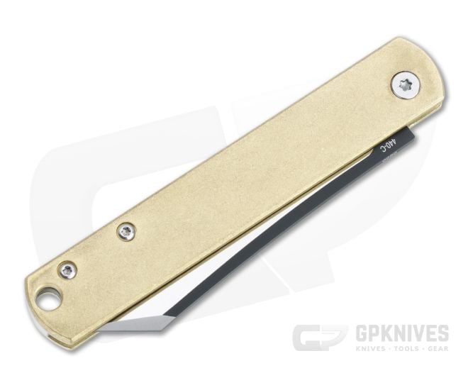 Boker Plus Zenshin 42 Two-Tone 440C Brass Slip Joint Folding Knife