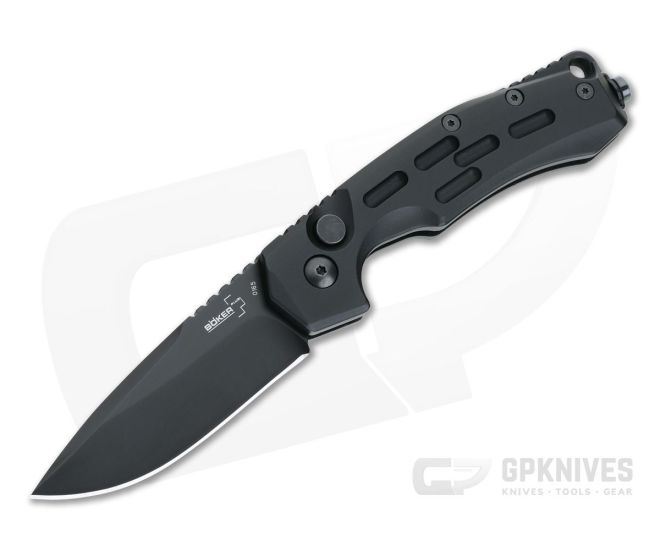 Boker Plus Thunder Storm Manasherov Black Aluminum Black AUS-8 Automatic 01BO795N - BO-01BO795N