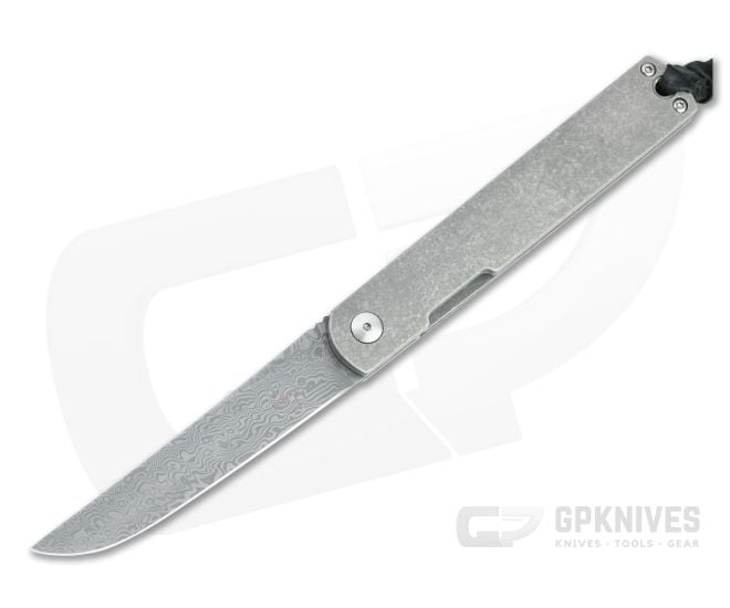 Boker Plus Nori Damascus Stonewashed Titanium Liner Lock Top Flipper 01BO897DAM - BO-01BO897DAM