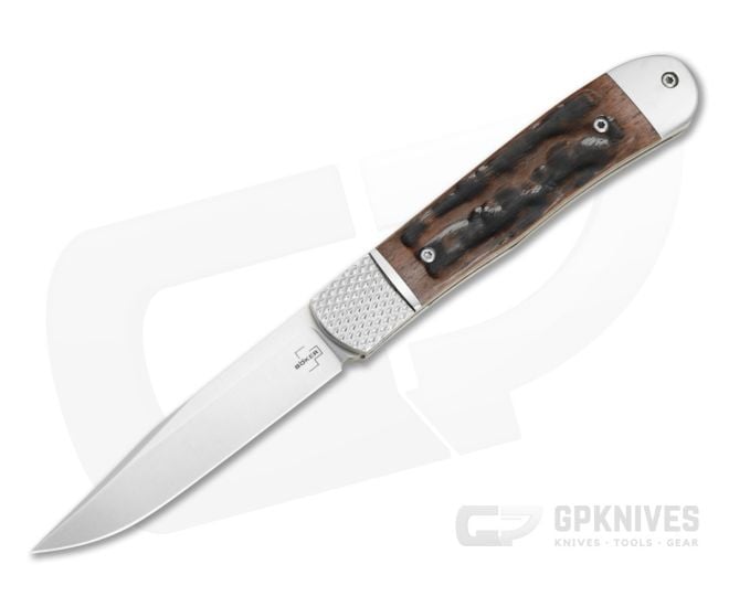 Boker Plus Hidden Release Auto Trapper Appaloosa Bone - BO-01BP0029