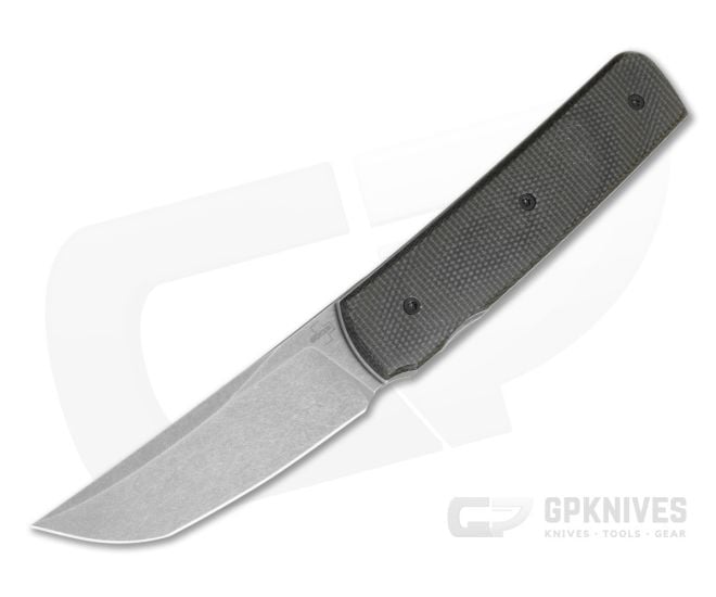 Boker Plus Mini Sanjo Green Canvas Micarta 14C28N Flipper Knife (3.07" Blade) 01BP0107 - BO-01BP0107
