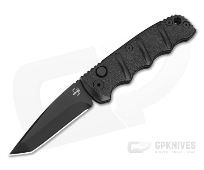 Boker Mini Kalashnikov Tanto Black Aluminum D2 Automatic Knife (2.52" Blade) - BO-01BP0149