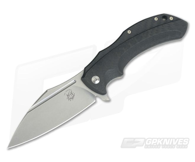 Fox Knives Bastinelli Shadow Elmax Carbon Fiber Titanium Frame Lock Flipper 533CF - BO-01FX142