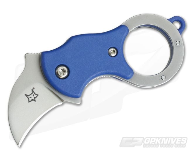 Fox Knives Mini-Ka Liner Lock Key Ring Karambit Blue FRN 01FX323 - BO-01FX323