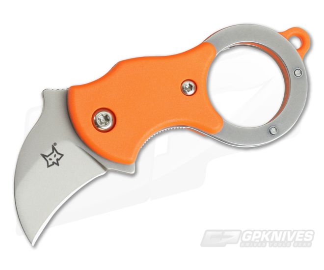 Fox Knives Mini-Ka Liner Lock Key Ring Karambit Orange FRN 01FX326 - BO-01FX326