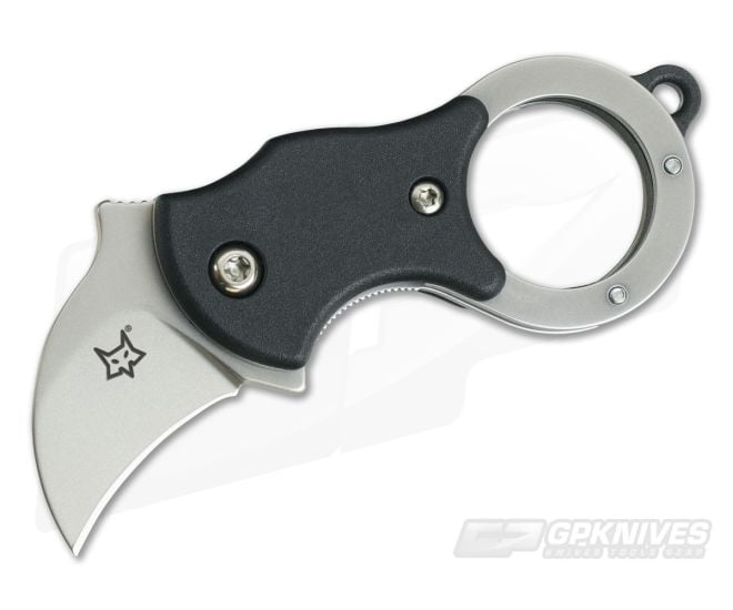 Fox Knives Mini-Ka Liner Lock Key Ring Karambit Black FRN 01FX328 - BO-01FX328