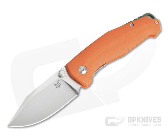 Fox Knives TUR Vox Design Orange G10 Satin N690Co Liner Lock Folder 523OR - BO-01FX834