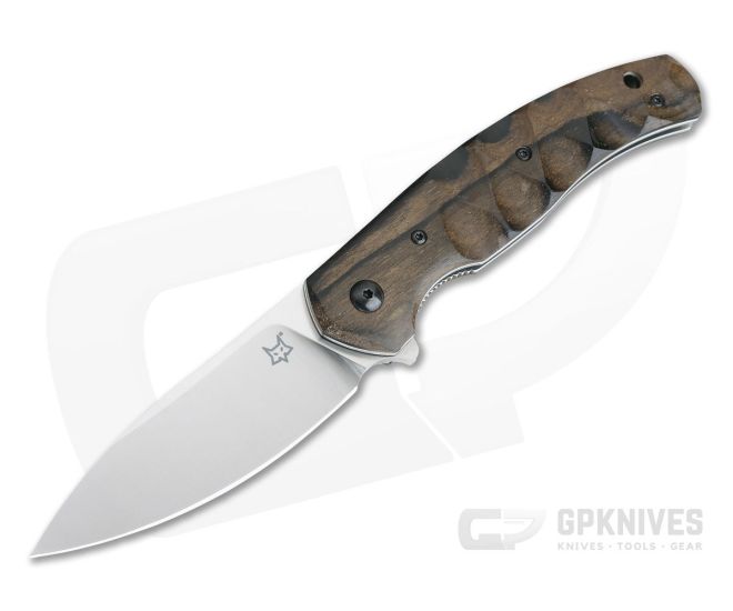 Fox Knives Ziggy Anso Design Ziricote Wood Satin N690Co Liner Lock Flipper 308ZW - BO-01FX836