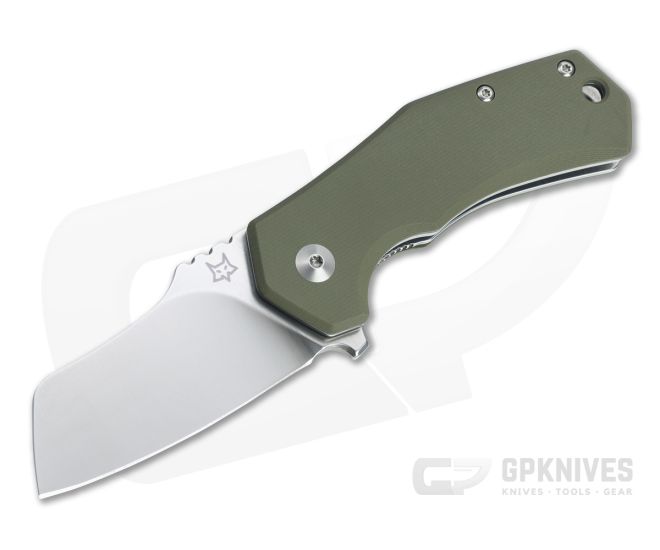 Fox Italicus M390 Sheepsfoot OD Green G10 Liner Lock Flipper 01FX894 - BO-01FX894
