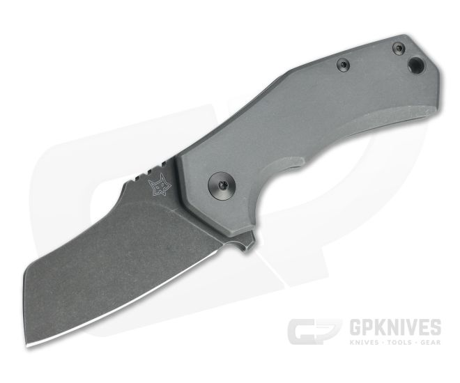 Fox Italicus M390 Sheepsfoot Acid Washed Titanium Frame Lock Flipper 01FX896 - BO-01FX896