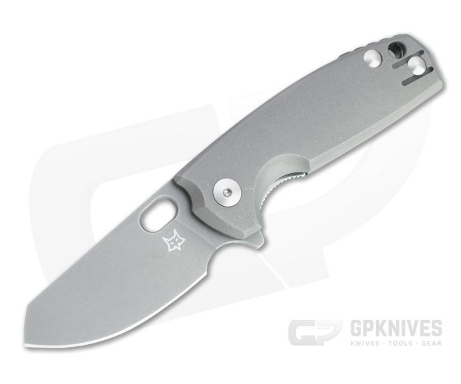 Fox Knives Baby Core Flipper Stonewashed M390 Titanium Folder 01FX904 - BO-01FX904
