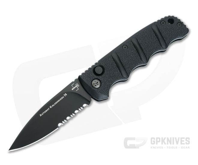 Boker Kalashnikov 74 Black Part Serrated D2 - BO-01KALS100N