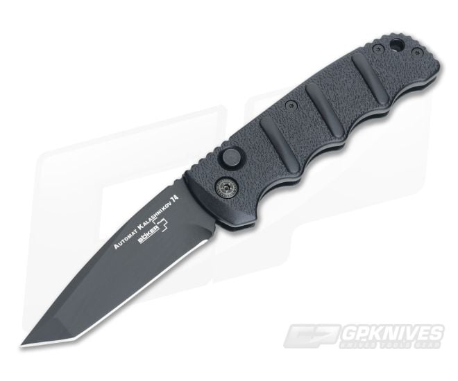 Boker Kalashnikov 74 Automatic Black Tanto Plain Edge 01KALS74BTP - BO-01KALS74BTP