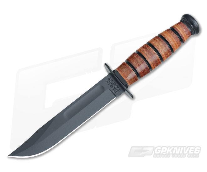 Kabar USMC Short Knife Leather Handle 1250 - KA-1250
