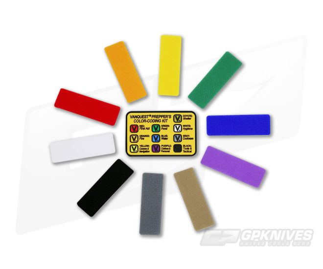 Vanquest Prepper's Color-Coding Kit 10-color AnchorWraps & Color Key Patch 90PCCKIT - VQ-90PCCKIT