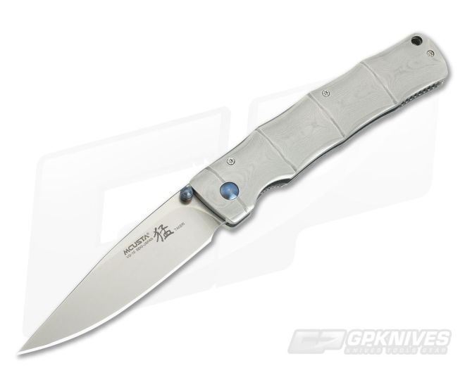 MCusta Takeri VG10 Damascus Bamboo Handle Folder MC-0202 - MC-0202
