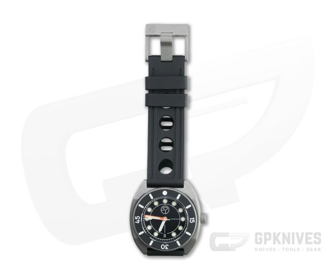 Serge Knife Co. Model 2 Wristwatch Black Dial Stonewashed Case Miyota 9015 Movement 020 - SKC-020