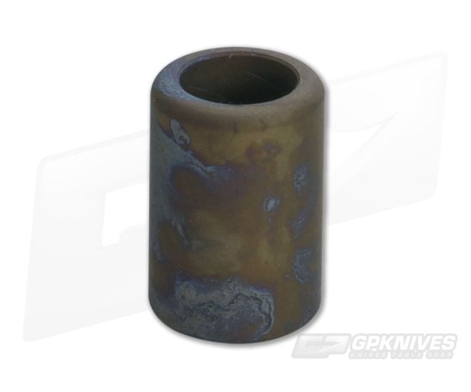 TiSurvival Titanium Lanyard Bead Grooveless Sandblasted Blue Smoke Anodized - TS-021