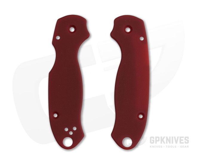 Putman Blade Scales Spyderco Para 3 Smooth Red G10 Scales - PBS-021