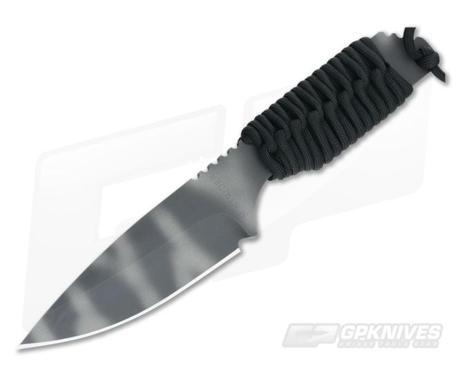 M Strider Knives SA-L Black Cord Wrap Tiger Striped CPM-154 - MSK-022