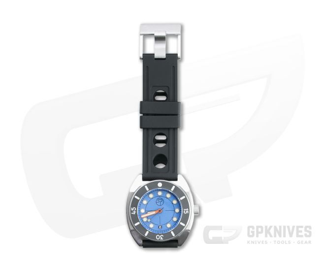 Serge Knife Co. Model 2 Wristwatch Blue Dial Brushed Case Miyota 9015 Movement 022 - SKC-022