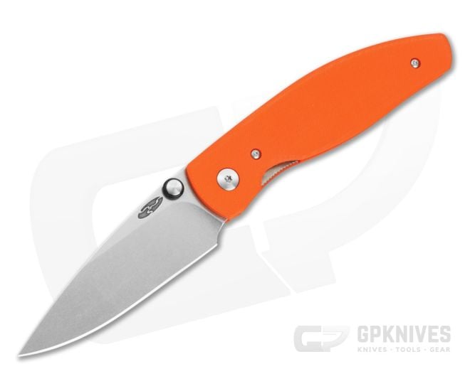 TRM Atom Hunter Orange Flat Textured G10 MagnaCut Liner Lock Folding Knife (3.50" Blade) - TRM-023