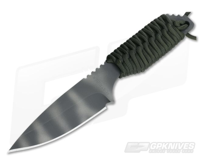 M Strider Knives SA-L OD Green Cord Wrap Tiger Striped CPM-154 - MSK-023