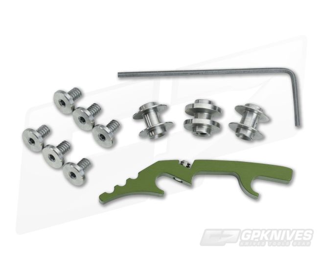 Hinderer Modular Backspacer System Green Aluminum for XM-18 Knives - HK-0257