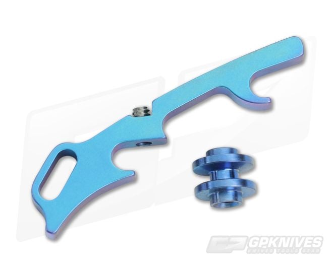 Hinderer XM-18 3.5" Lanyard Backspacer Titanium Blue - HK-0265