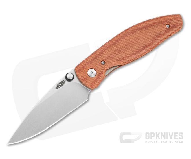 TRM Atom Autumn Orange 3D Micarta MagnaCut Liner Lock Folding Knife (3.50" Blade) - TRM-026