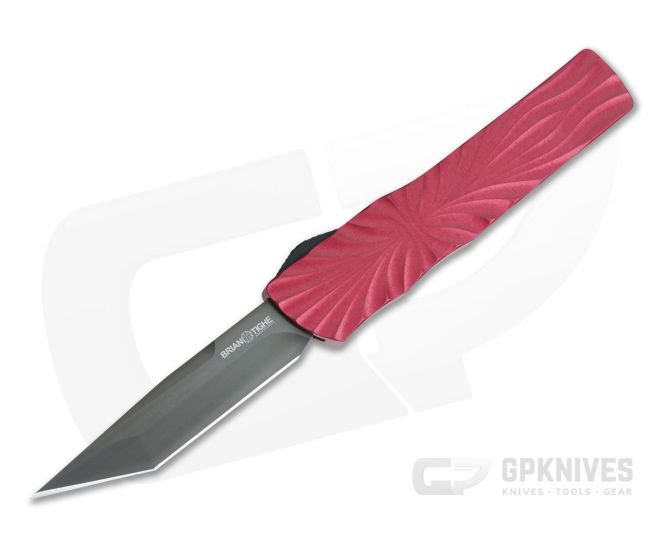 Brian Tighe and Friends Twist Tighe OTF Auto Ceramic Red DLC Tanto 1300-5 - BTF-026