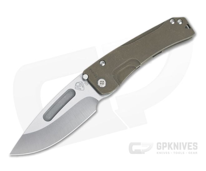 Medford Knives Slim Midi Tumbled S35VN Bronze Titanium Frame Lock Folder - MKT-026