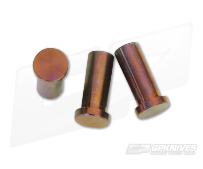 Hinderer Knives XM-24 Titanium Handle Nut Set of 3 Bronze - HK-0270