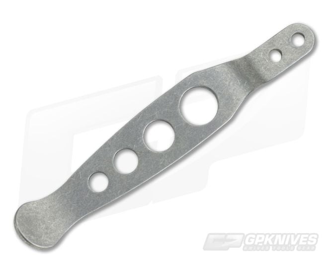 Hinderer Holey Pocket Clip Titanium Tumbled - HK-0275