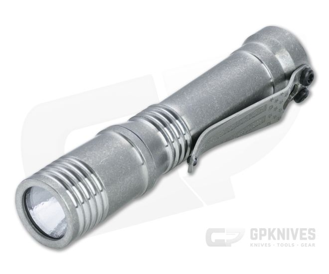 Laulima Metal Craft Ion Slim Tumbled Titanium American Flag Clip 14500 Flashlight - LMC-LMC027