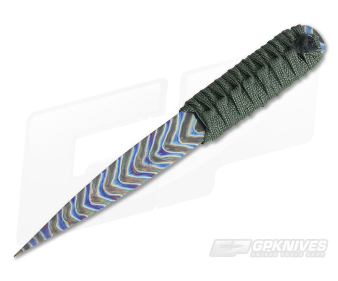 M Strider Knives Flamed Titanium Nail 5.50" Cord Wrapped Fixed Blade #1 - MSK-027