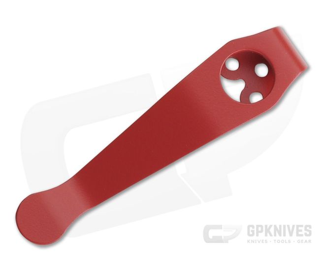 Lynch Northwest Titanium Deep Carry Pocket Clip Spyderco Short Red Cerakote - LNW-027