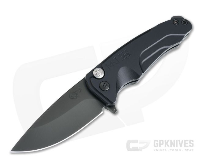 Medford Smooth Criminal Black Aluminum Black PVD S35VN Button Lock Flipper - MKT-027