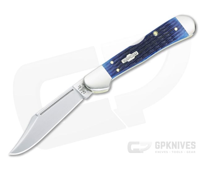 Case Mini Copperlock Rogers Corn Cob Jig Blue Bone Back Lock Knife 02864 - CA-02864