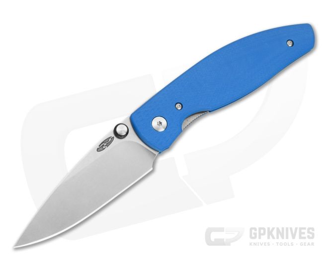 TRM Atom Royal Blue 3D Lizard Skin G10 MagnaCut Liner Lock Folding Knife (3.50" Blade) - TRM-028