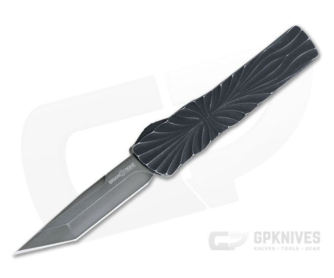 Brian Tighe and Friends Twist Tighe OTF Auto Distressed Black DLC Tanto 1300-5 - BTF-028