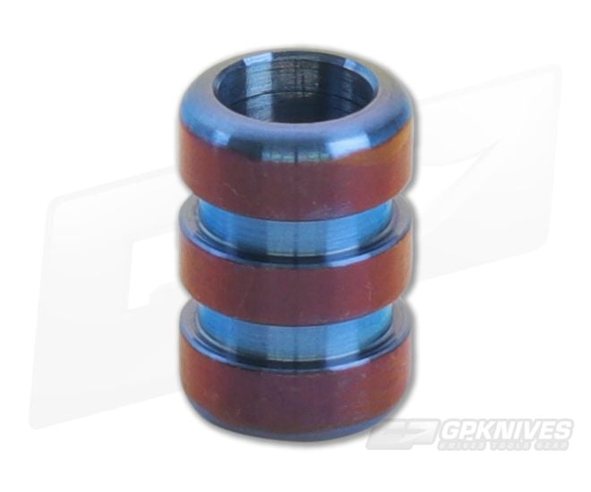 Ti Survival Titanium Lanyard Bead Grooved Purple Blue Groove - TS-029