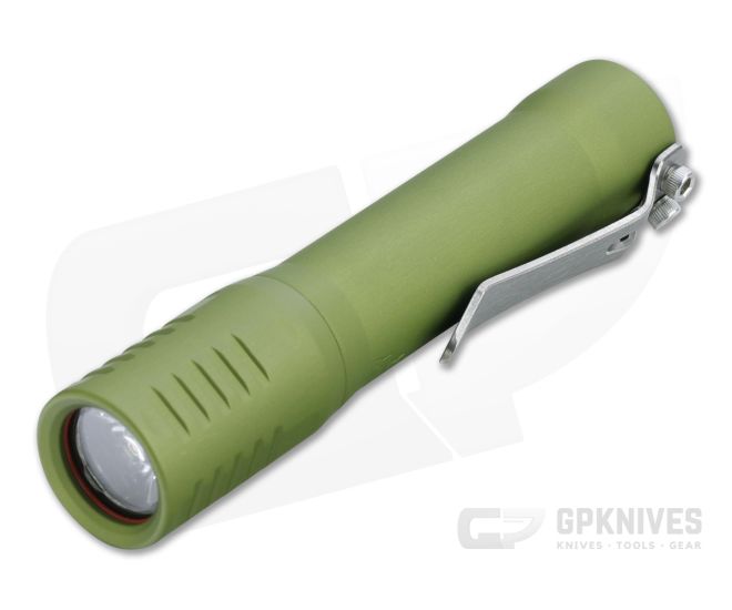 Focusworks EDC F2 Olive Green Aluminum 5000k LH351d 14500 Flashlight - FWE-02