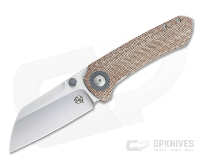 Christensen Knifeworks Maverick S Liner Lock Satin M390 Brown Micarta Folder - CKW-02