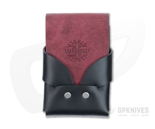 Willow Craft Goods Slim Swaddle Leather Wallet Black And Bordeaux Colorway WCG-02 - WCG-02