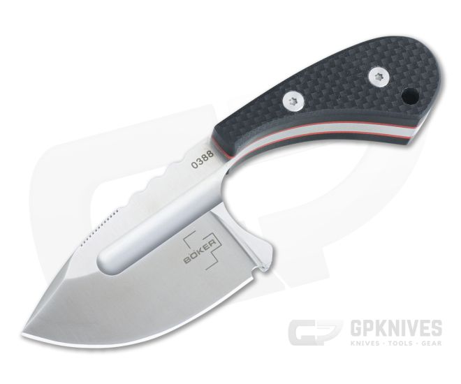 Boker Plus Sigyn Satin D2 Black G10 Fixed Blade Neck Knife 02BO037 - BO-02BO037